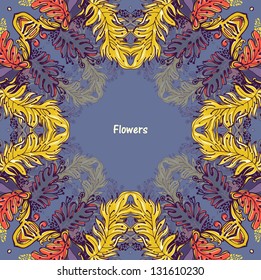 Abstract floral ornament with many details. Excellent background for your greeting card.