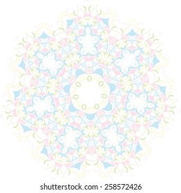 Abstract floral ornament in oriental style on a white background