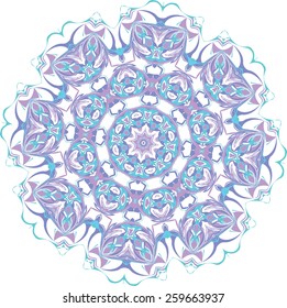 Abstract floral ornament in oriental style on a white background
