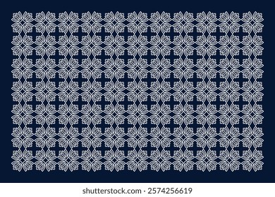 Abstract Floral Ornament Pattern Design.
