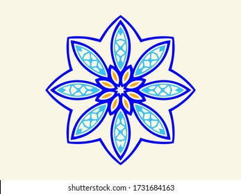 Abstract floral ornament pattern vector design. Create from ethnic element and ornament. Suitable for wallpaper and art deco.