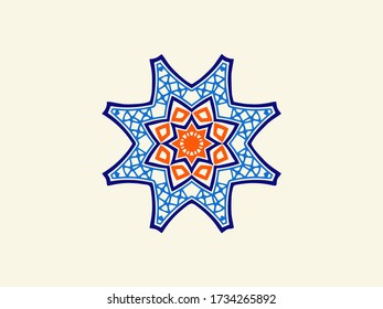Abstract floral ornament pattern vector design. Create from ethnic element and ornament. Suitable for wallpaper and art deco.