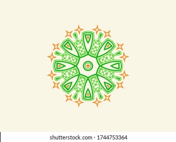 Abstract floral ornament pattern vector design. Create from ethnic element and ornament. Suitable for wallpaper and art deco.