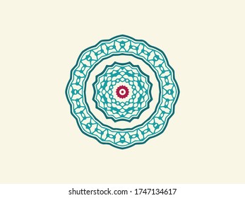 Abstract floral ornament pattern vector design. Create from ethnic element and ornament. Suitable for wallpaper and art deco.