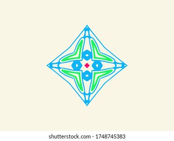 Abstract floral ornament pattern vector design. Create from ethnic element and ornament. Suitable for wallpaper and art deco.