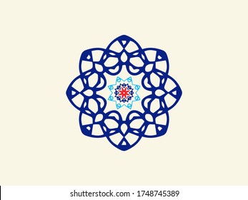 Abstract floral ornament pattern vector design. Create from ethnic element and ornament. Suitable for wallpaper and art deco.