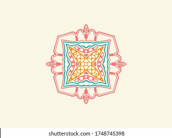 Abstract floral ornament pattern vector design. Create from ethnic element and ornament. Suitable for wallpaper and art deco.