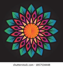 Abstract floral ornament pattern vector design. Create from ethnic element and ornament.