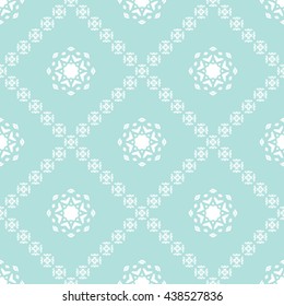 Abstract floral ornament seamless pattern with diagonal floral ornament of Powder Blue color for wallpapers and background.