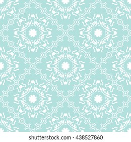 Abstract floral ornament seamless pattern with diagonal floral ornament of Powder Blue color for wallpapers and background.