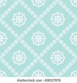 Abstract floral ornament seamless pattern with diagonal floral ornament of Powder Blue color for wallpapers and background.