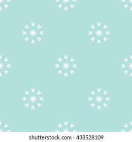 Abstract floral ornament seamless pattern of Powder Blue color for wallpapers and background.