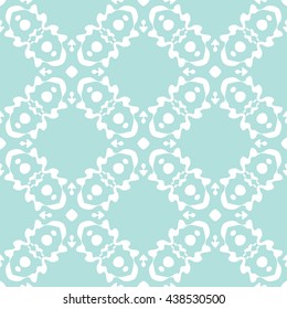 Abstract floral ornament seamless pattern of Powder Blue color for wallpapers and background.