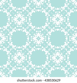 Abstract floral ornament seamless pattern of Powder Blue color for wallpapers and background.