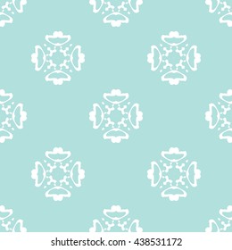 Abstract floral ornament seamless pattern of Powder Blue color for wallpapers and background.