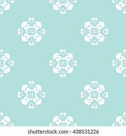 Abstract floral ornament seamless pattern of Powder Blue color for wallpapers and background.