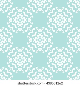 Abstract floral ornament seamless pattern of Powder Blue color for wallpapers and background.
