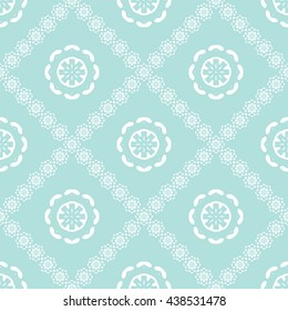 Abstract floral ornament seamless pattern with diagonal floral ornament of Powder Blue color for wallpapers and background.