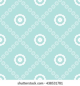 Abstract floral ornament seamless pattern with diagonal floral ornament of Powder Blue color for wallpapers and background.