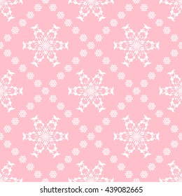 Abstract floral ornament seamless pattern with diagonal floral ornament of pink color for wallpapers and background.