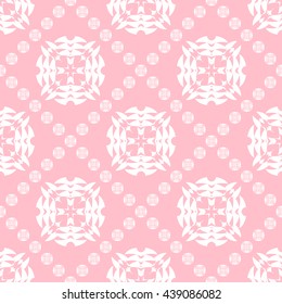 Abstract floral ornament seamless pattern with diagonal floral ornament of pink color for wallpapers and background.
