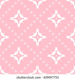 Abstract floral ornament seamless pattern with diagonal floral ornament of pink color for wallpapers and background.