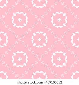 Abstract floral ornament seamless pattern with diagonal floral ornament of pink color for wallpapers and background.