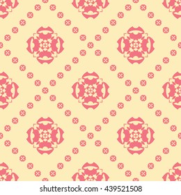 Abstract floral ornament seamless pattern 