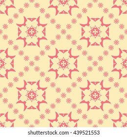 Abstract floral ornament seamless pattern