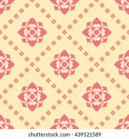 Abstract floral ornament seamless pattern