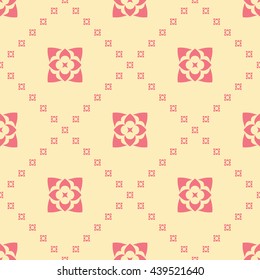 Abstract floral ornament seamless pattern 