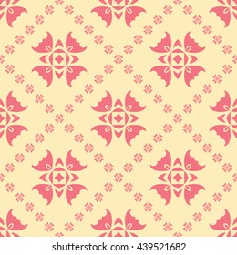 Abstract floral ornament seamless pattern 