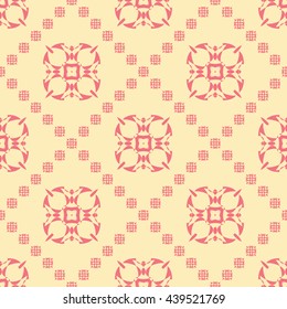Abstract floral ornament seamless pattern 