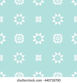 Abstract floral ornament seamless pattern of Powder Blue color for wallpapers and background.