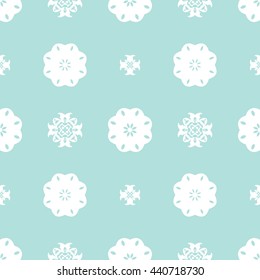 Abstract floral ornament seamless pattern of Powder Blue color for wallpapers and background.