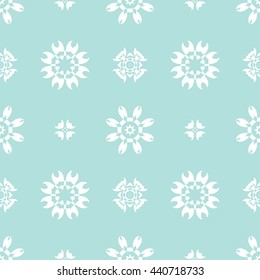 Abstract floral ornament seamless pattern of Powder Blue color for wallpapers and background.