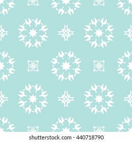Abstract floral ornament seamless pattern of Powder Blue color for wallpapers and background.