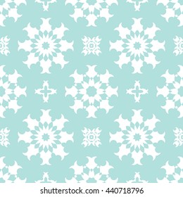 Abstract floral ornament seamless pattern of Powder Blue color for wallpapers and background.