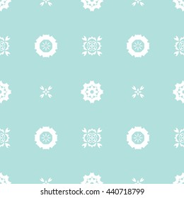 Abstract floral ornament seamless pattern of Powder Blue color for wallpapers and background.