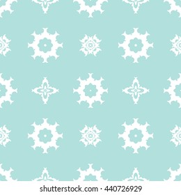 Abstract floral ornament seamless pattern of Powder Blue color for wallpapers and background.