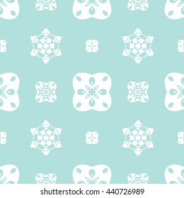 Abstract floral ornament seamless pattern of Powder Blue color for wallpapers and background.