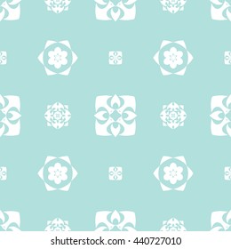 Abstract floral ornament seamless pattern of Powder Blue color for wallpapers and background.