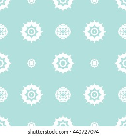 Abstract floral ornament seamless pattern of Powder Blue color for wallpapers and background.