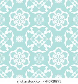 Abstract floral ornament seamless pattern of Powder Blue color for wallpapers and background.