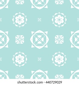 Abstract floral ornament seamless pattern of Powder Blue color for wallpapers and background.