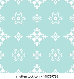Abstract floral ornament seamless pattern of Powder Blue color for wallpapers and background.