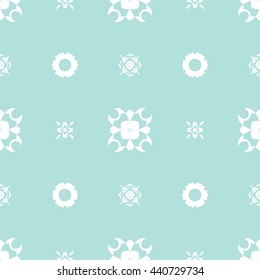 Abstract floral ornament seamless pattern of Powder Blue color for wallpapers and background.
