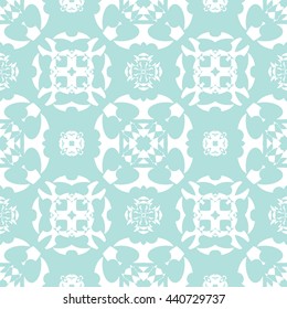 Abstract floral ornament seamless pattern of Powder Blue color for wallpapers and background.