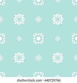 Abstract floral ornament seamless pattern of Powder Blue color for wallpapers and background.