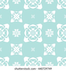 Abstract floral ornament seamless pattern of Powder Blue color for wallpapers and background.